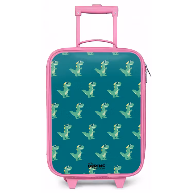 Tyranosaurus specs Kinderkoffer - Roze klein -zz3dotto