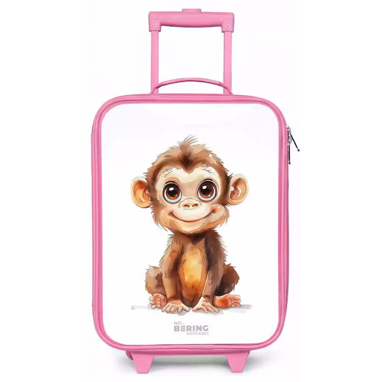 Baby aap Kinderkoffer - Roze klein -zz3dotto
