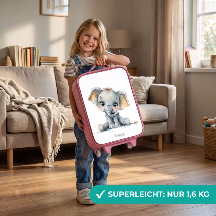 Baby olifant Kinderkoffer - Roze klein -sfeer2_DE