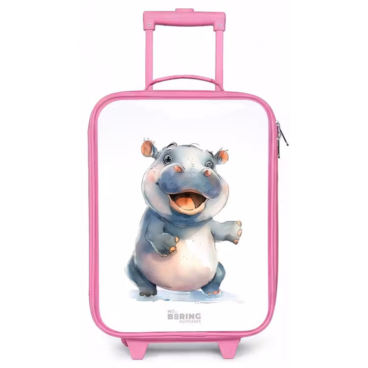 Baby nijlpaard Kinderkoffer - Roze klein -zz3dotto