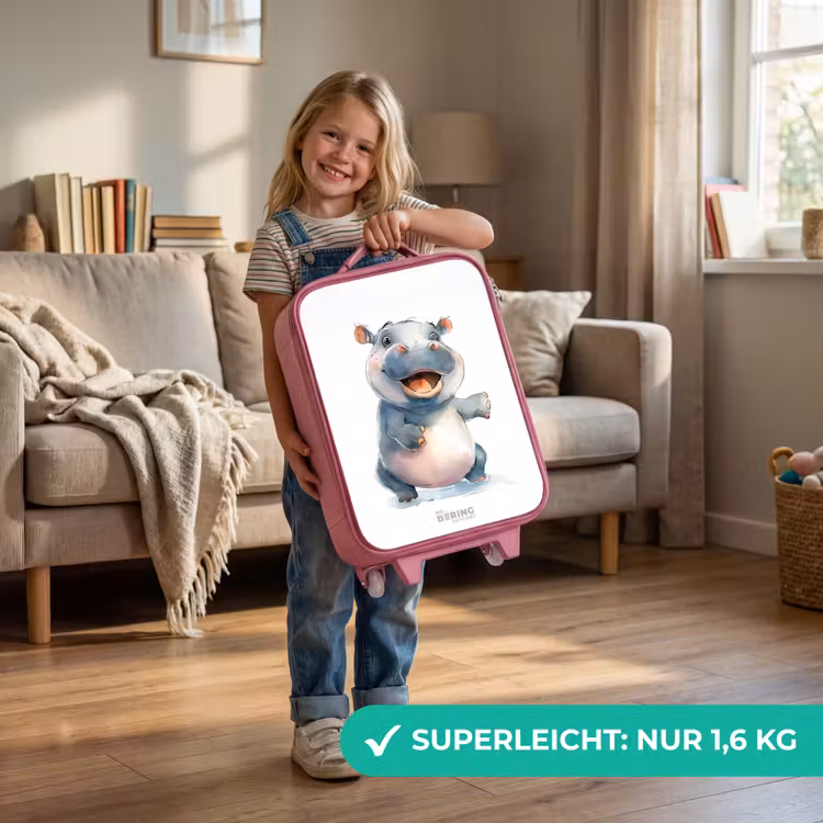 Baby nijlpaard Kinderkoffer - Roze klein -sfeer2_DE