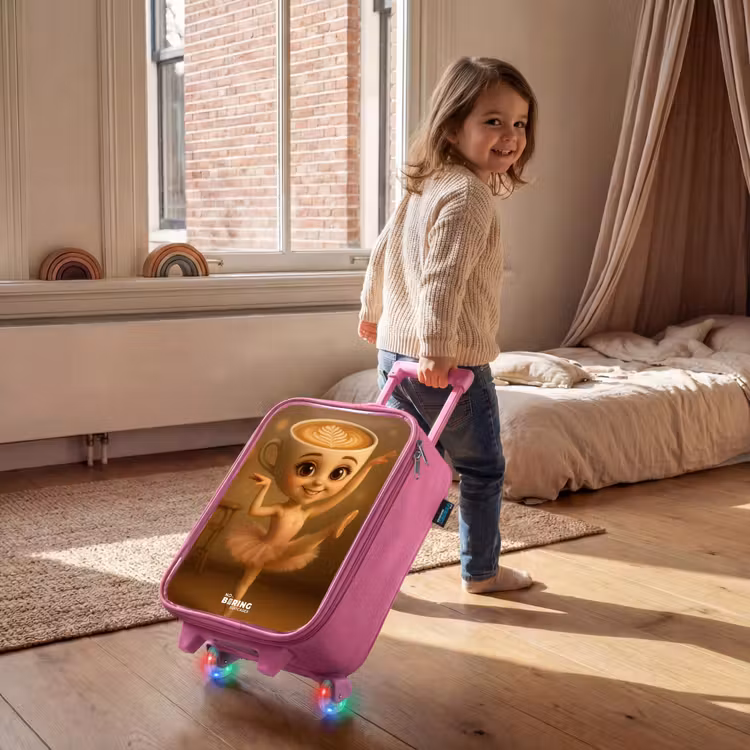 Ballerina Cappuccina Kinderkoffer - Roze klein -sfeer1