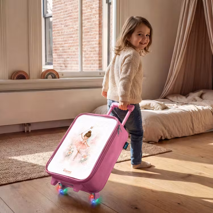 Ballerina fee in roze Kinderkoffer - Roze klein -sfeer1