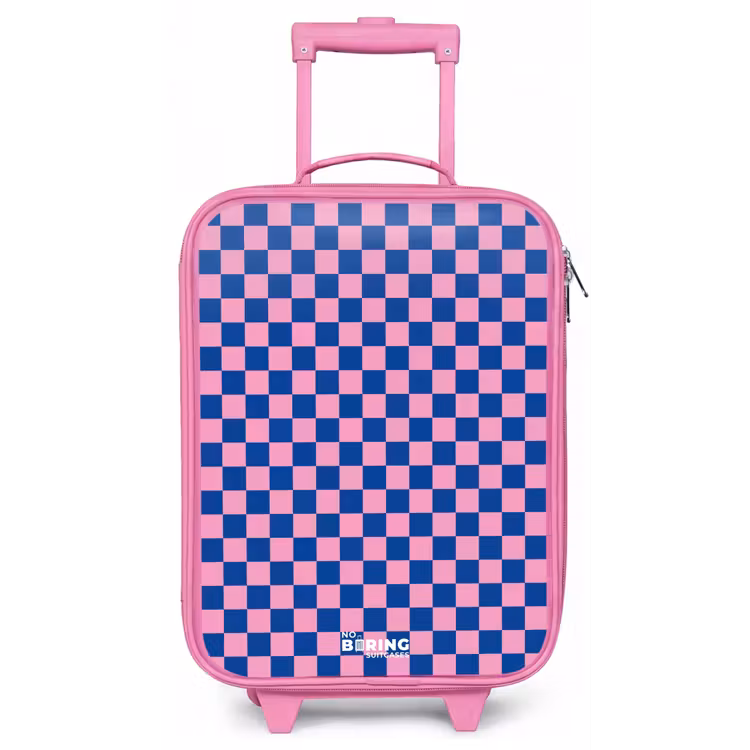 Blokjes - Blauw - Roze Kinderkoffer - Roze klein -zz3dotto