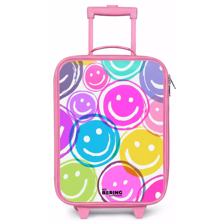 Kleurrijke glimlachexplosie Kinderkoffer - Roze klein -zz3dotto