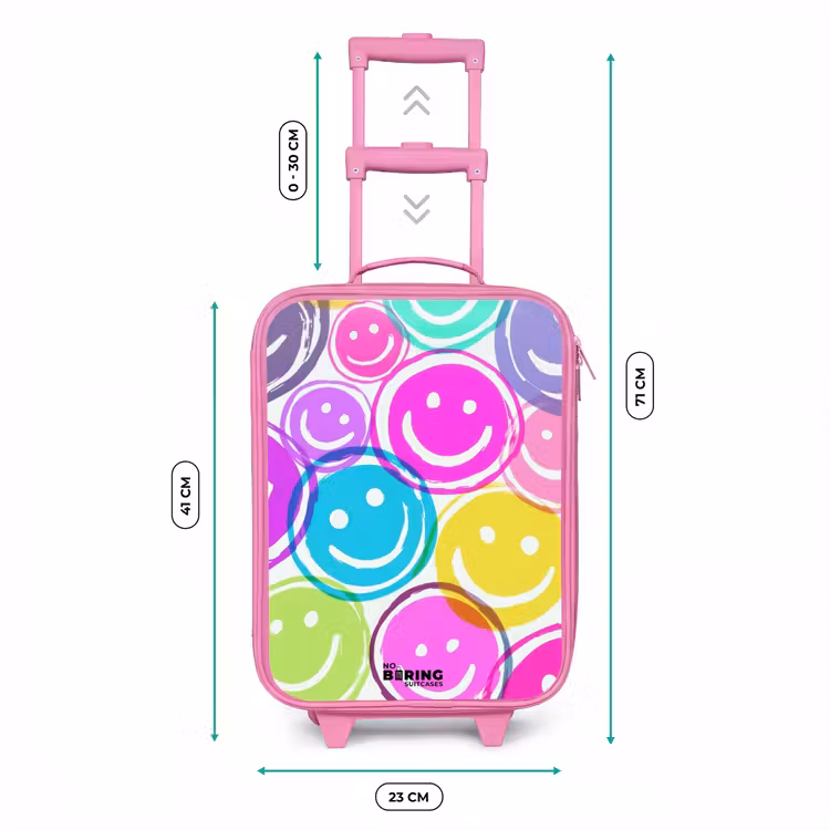 Kleurrijke glimlachexplosie Kinderkoffer - Roze klein -productfoto_formaten