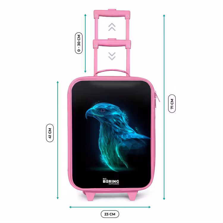 Digitale adelaar in profiel Kinderkoffer - Roze klein -productfoto_formaten
