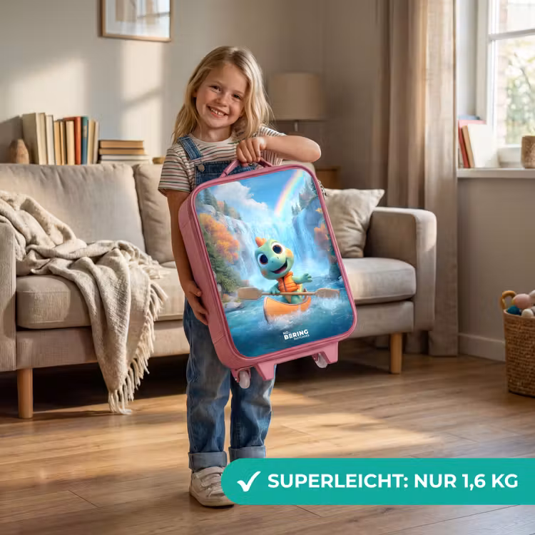 Dino - Natuur - Waterval Kinderkoffer - Roze klein -sfeer2_DE
