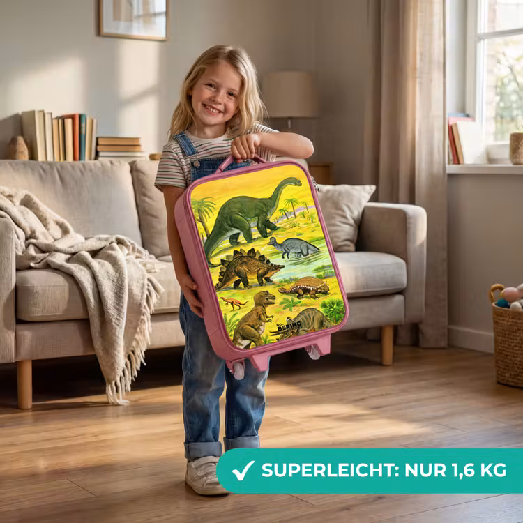 Dino's bij het water Kinderkoffer - Roze klein -sfeer2_DE
