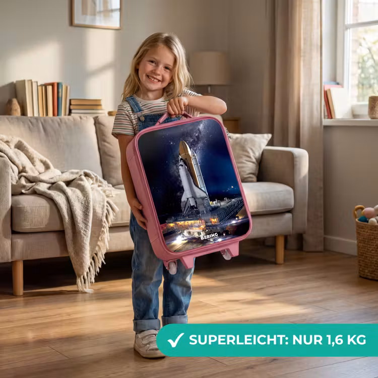Spaceshuttle die kan opstijgen Kinderkoffer - Roze klein -sfeer2_DE
