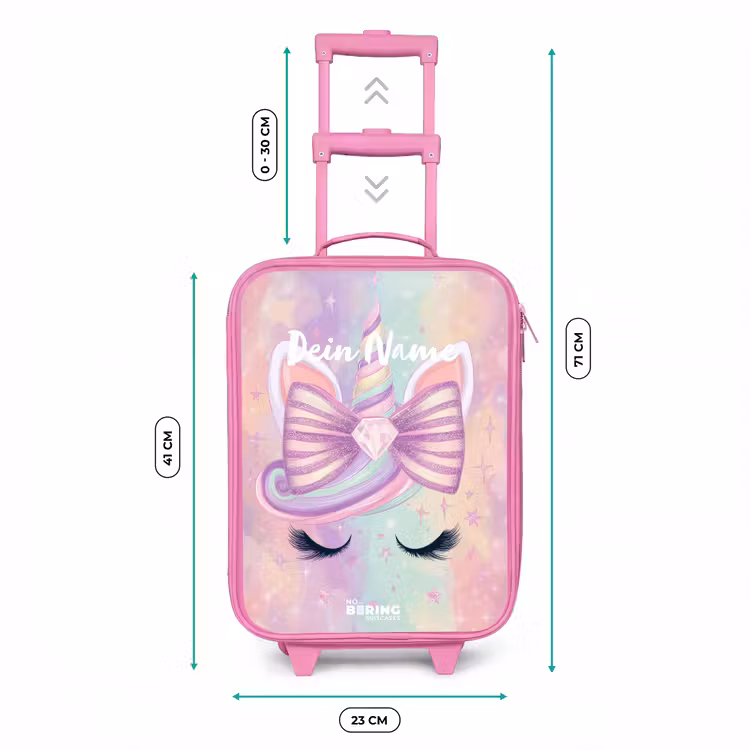 Eenhoorn Kinderkoffer - Roze klein -productfoto_formaten