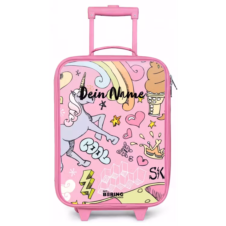 Unicorn doodles Kinderkoffer - Roze klein -zz3dotto