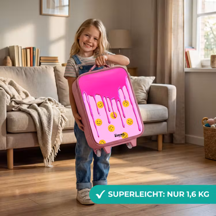 Verf - Smiley - Roze Kinderkoffer - Roze klein -sfeer2_DE