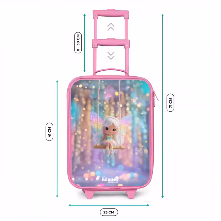 Fee - Elf - Regenboog Kinderkoffer - Roze klein -productfoto_formaten