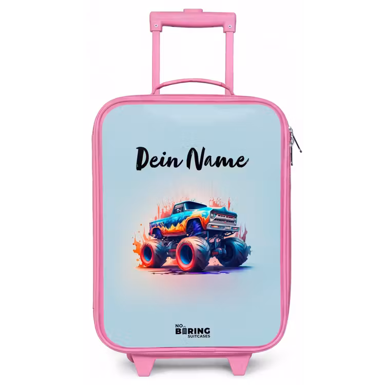 Fierce Wheels Kinderkoffer - Roze klein -zz3dotto