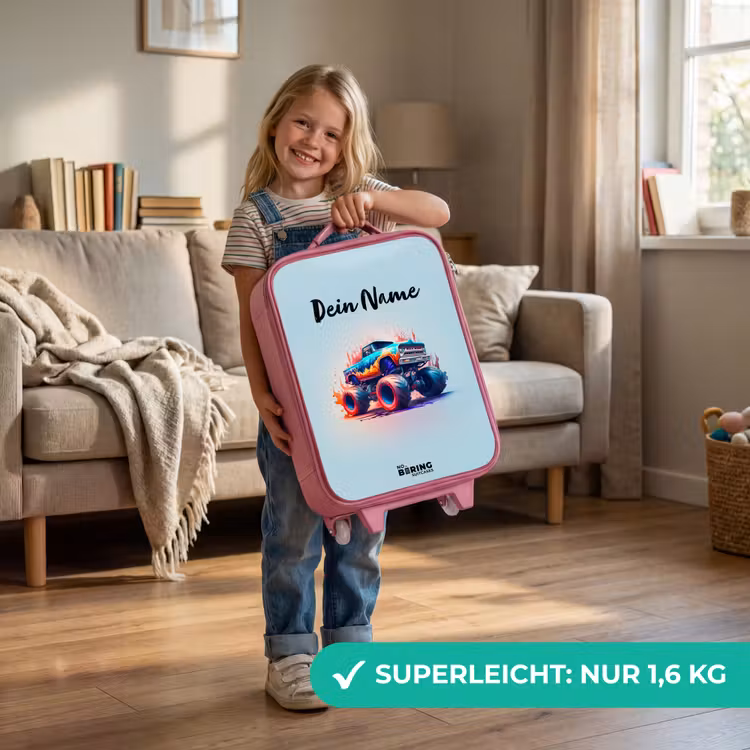 Fierce Wheels Kinderkoffer - Roze klein -sfeer2_DE