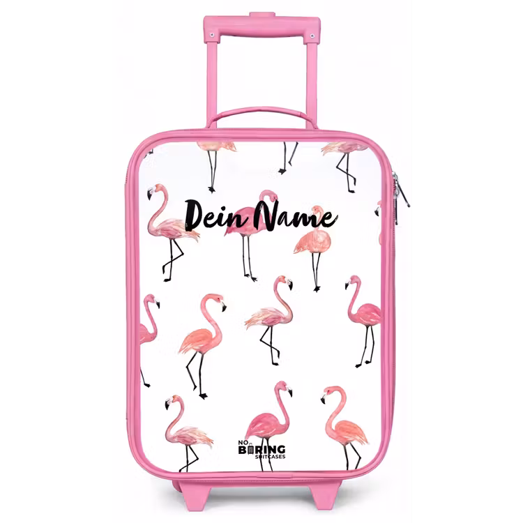 Flamingo feestje Kinderkoffer - Roze klein -zz3dotto