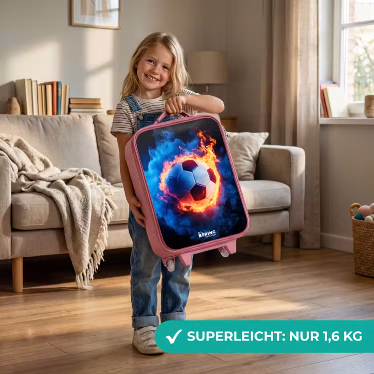 Voetbal in vuur en ijs Kinderkoffer - Roze klein -sfeer2_DE
