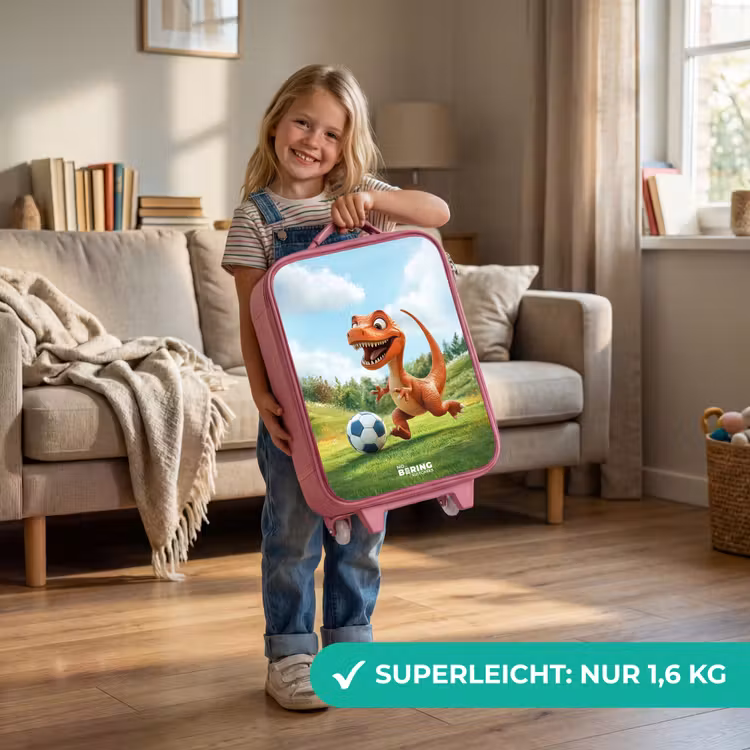 Voetbal - Dino - Sport Kinderkoffer - Roze klein -sfeer2_DE