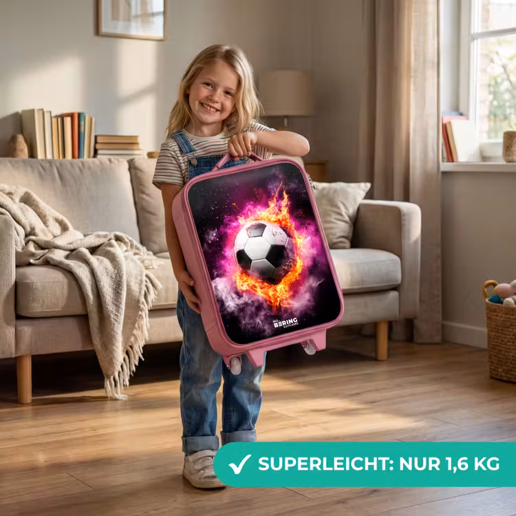 Voetbal in roze vuur explosie Kinderkoffer - Roze klein -sfeer2_DE