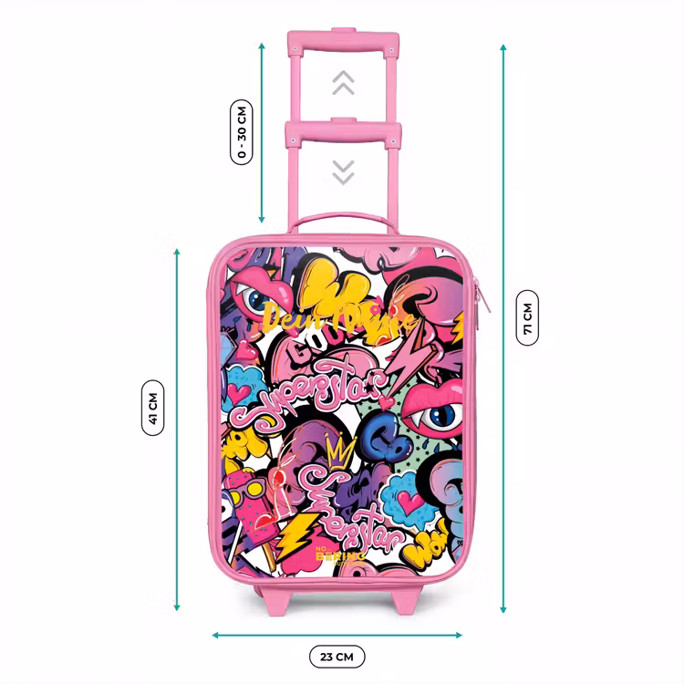 Girly graffiti Kinderkoffer - Roze klein -productfoto_formaten