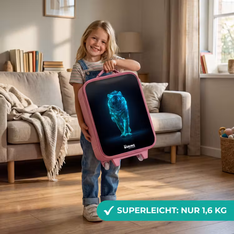 Gloeiende tijger in beweging Kinderkoffer - Roze klein -sfeer2_DE
