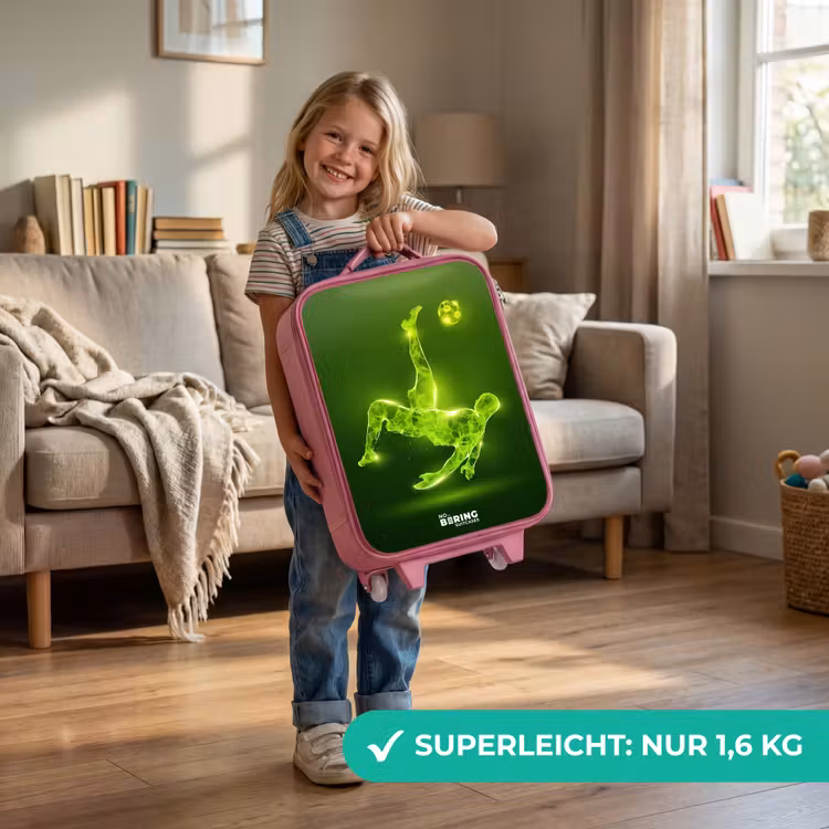 Groene neon omhaal in actie Kinderkoffer - Roze klein -sfeer2_DE