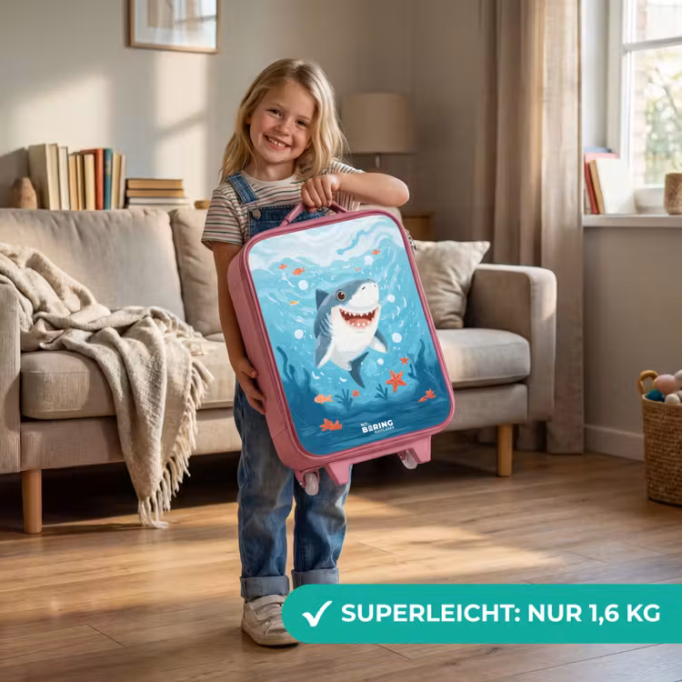 Haai - Water - Zee Kinderkoffer - Roze klein -sfeer2_DE