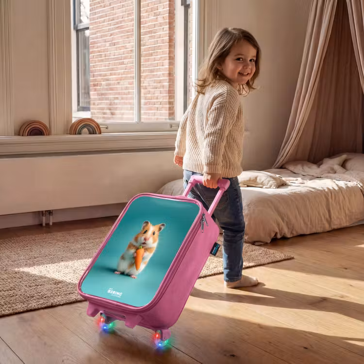 Hamster - Wortel - Dier Kinderkoffer - Roze klein -sfeer1