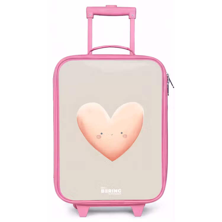 Hart in pastel kleuren Kinderkoffer - Roze klein -zz3dotto