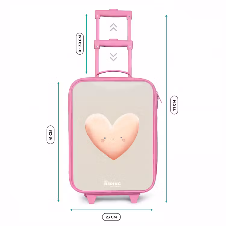Hart in pastel kleuren Kinderkoffer - Roze klein -productfoto_formaten