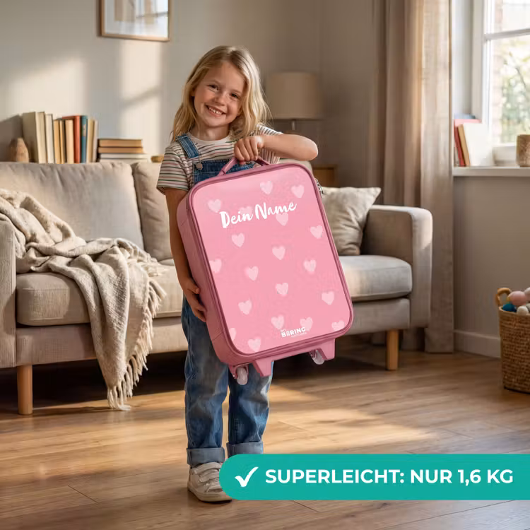 Hartjesritme Kinderkoffer - Roze klein -sfeer2_DE