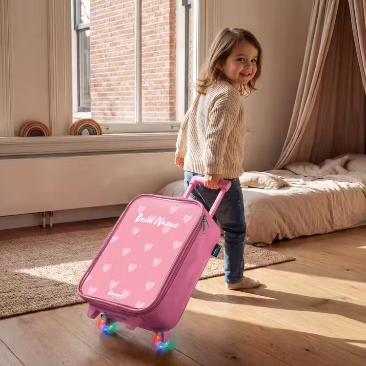 Hartjesritme Kinderkoffer - Roze klein -sfeer1