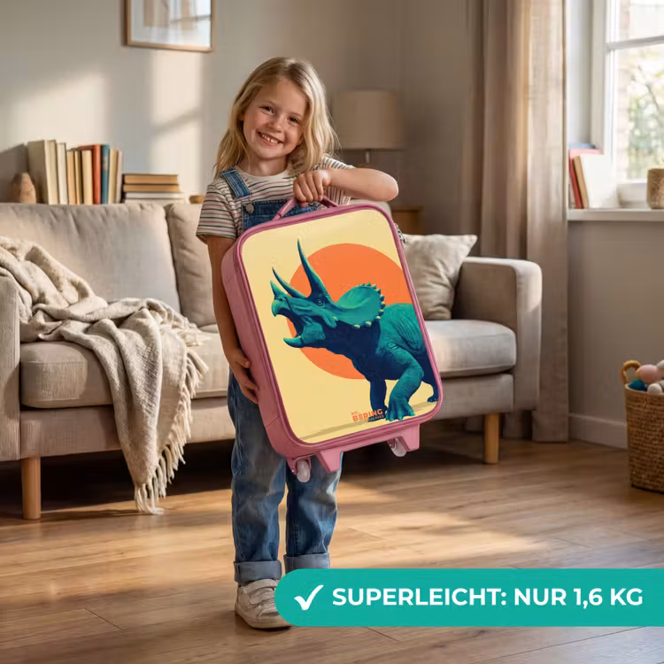 Hoornkrijger in de zon Kinderkoffer - Roze klein -sfeer2_DE