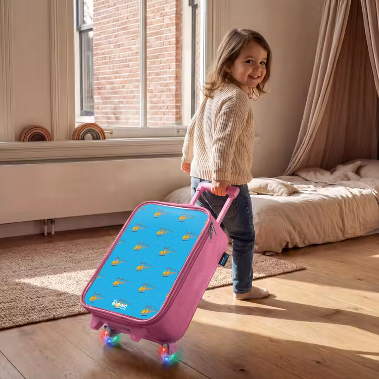 Helikopter heibel Kinderkoffer - Roze klein -sfeer1