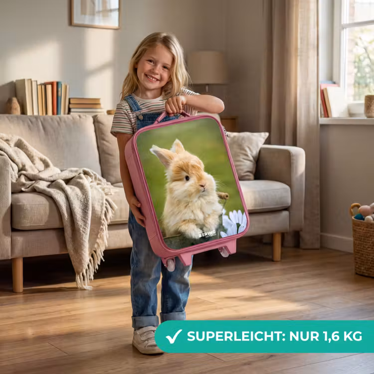 Konijn in bloempot Kinderkoffer - Roze klein -sfeer2_DE