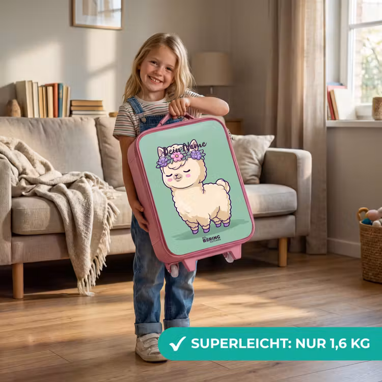 Kawai - Alpaca - Groen Kinderkoffer - Roze klein -sfeer2_DE