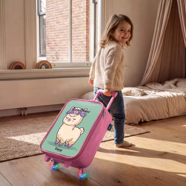 Kawai - Alpaca - Groen Kinderkoffer - Roze klein -sfeer1