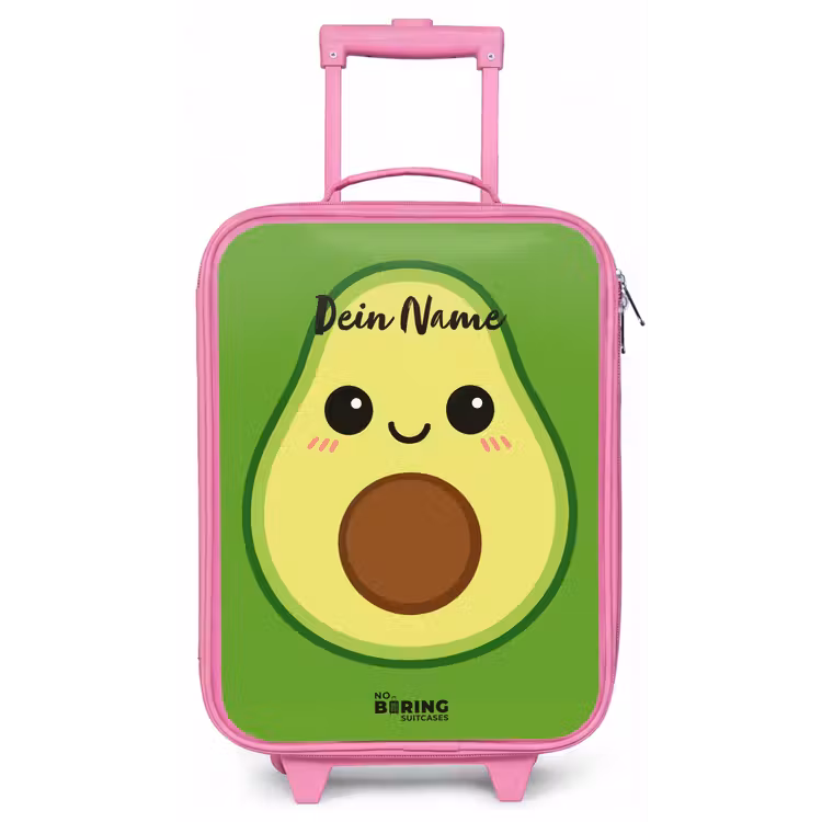 Kawai - Avocado - Groen Kinderkoffer - Roze klein -zz3dotto
