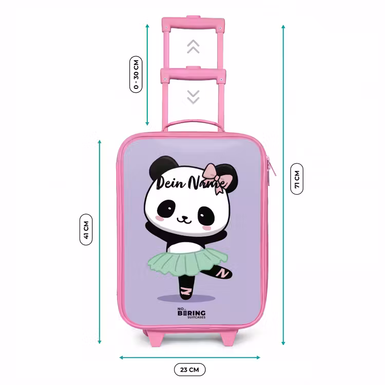 Kawai - Ballet - Panda Kinderkoffer - Roze klein -productfoto_formaten