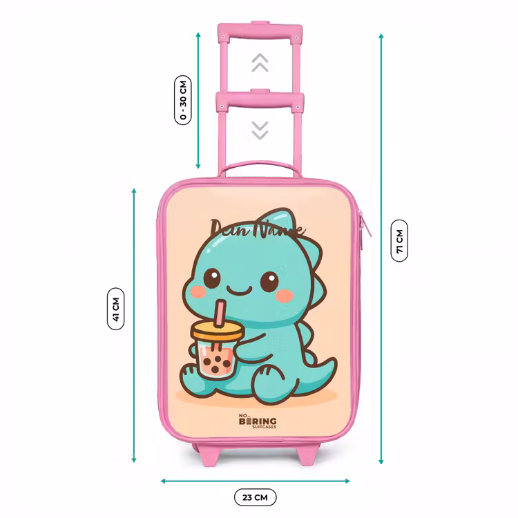 Kawai - Dino - Bubbletea Kinderkoffer - Roze klein -productfoto_formaten