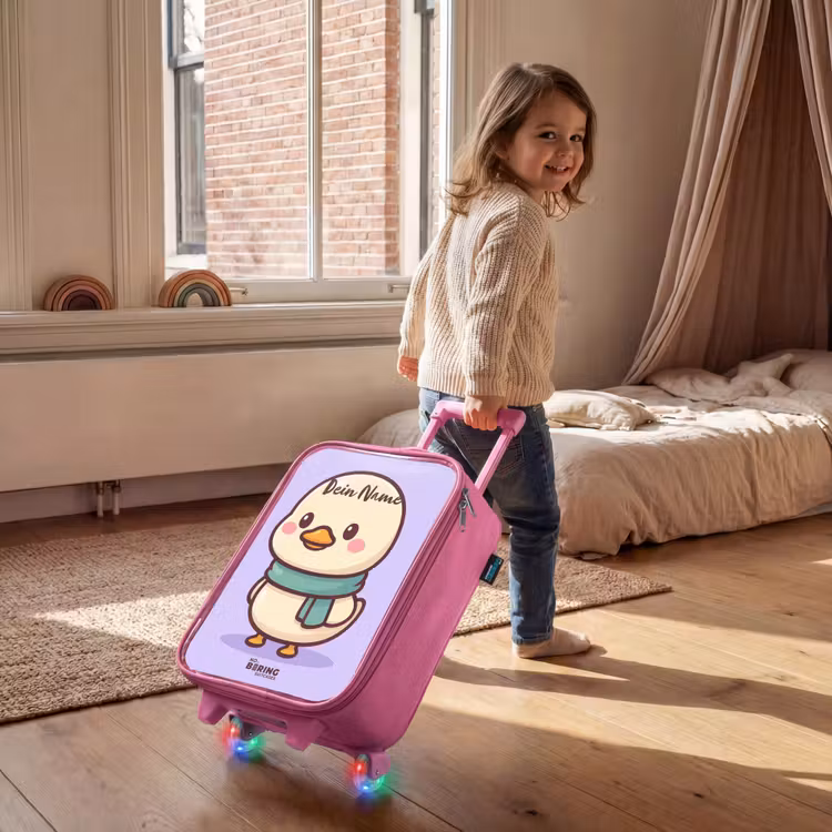 Kawai - Eend - Sjaal Kinderkoffer - Roze klein -sfeer1