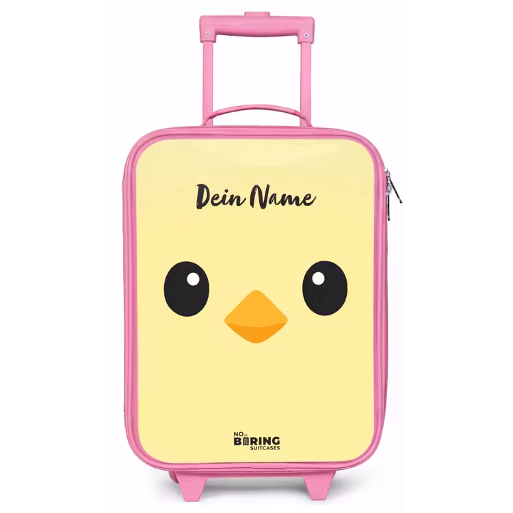 Kawai - Kuiken - Geel Kinderkoffer - Roze klein -zz3dotto