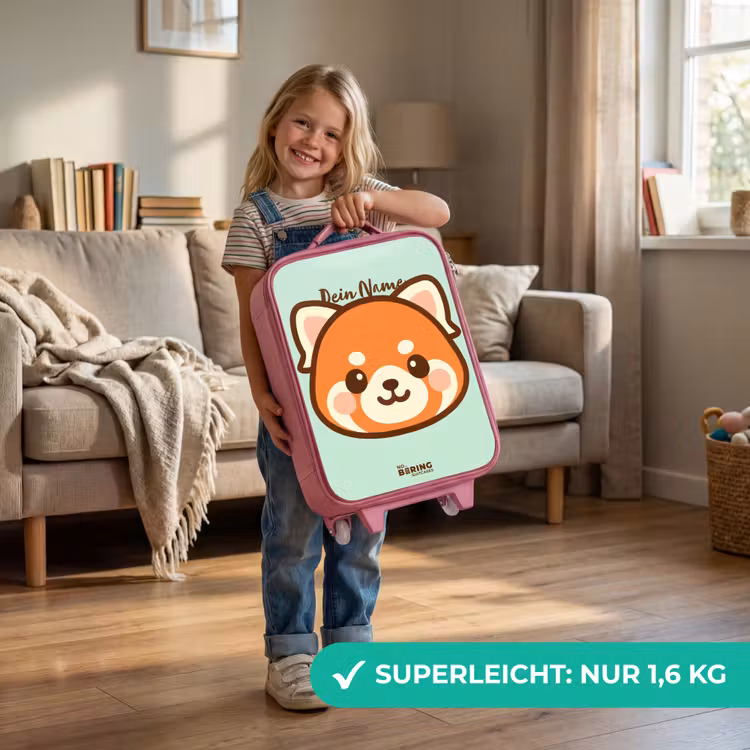 Kawai - Rode panda - Groen Kinderkoffer - Roze klein -sfeer2_DE