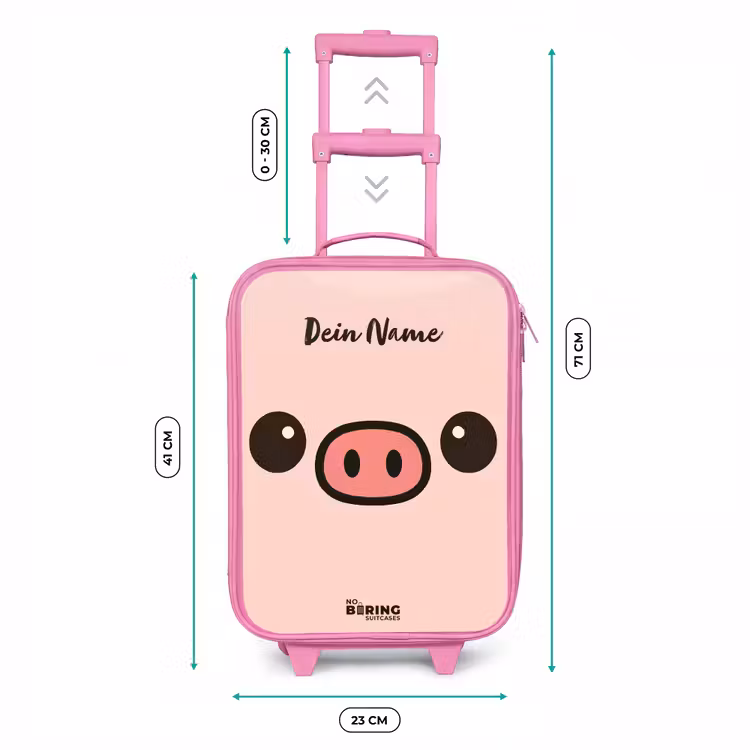 Kawai - Varken - Roze Kinderkoffer - Roze klein -productfoto_formaten