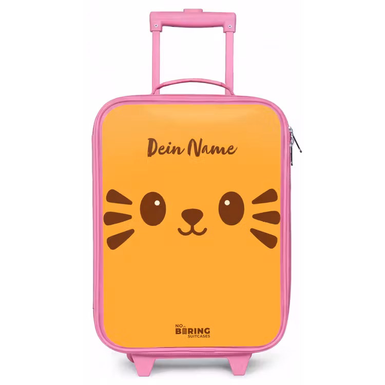 Kawai - Tijger - Oranje Kinderkoffer - Roze klein -zz3dotto