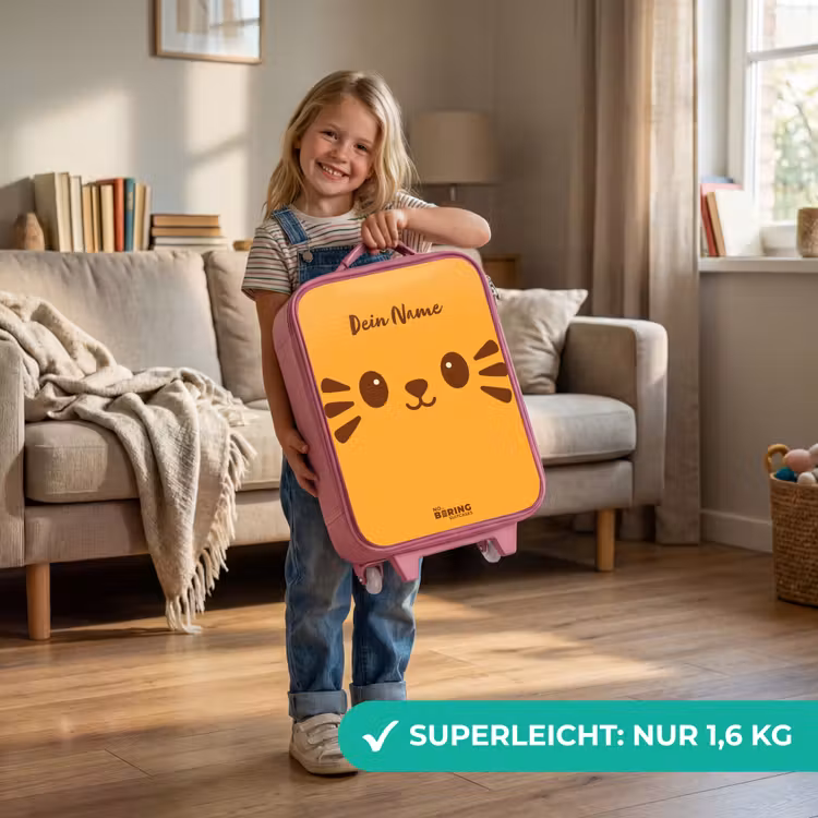 Kawai - Tijger - Oranje Kinderkoffer - Roze klein -sfeer2_DE