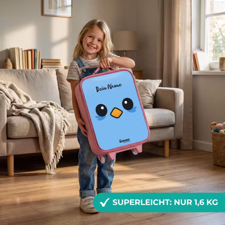 Kawai - Vogel - Blauw Kinderkoffer - Roze klein -sfeer2_DE
