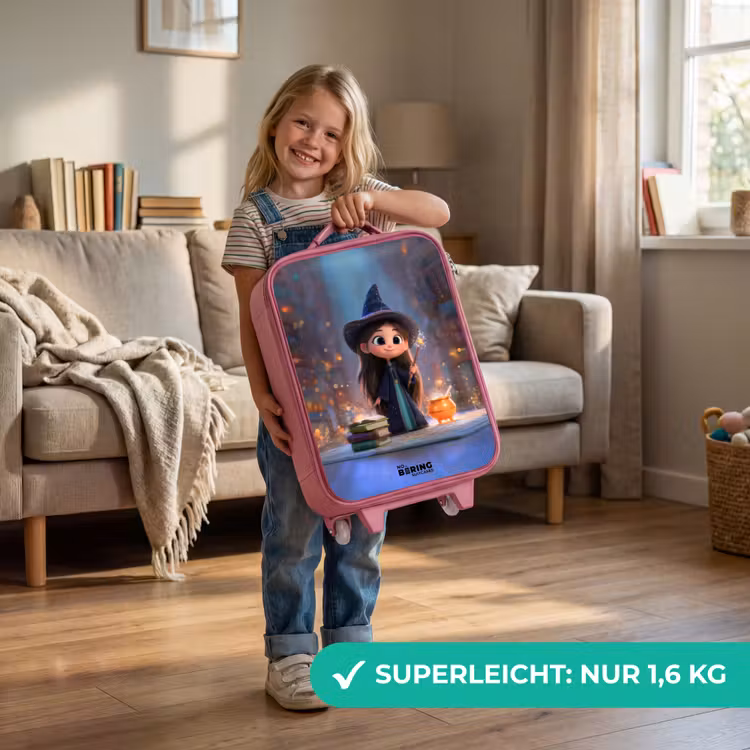 Kleine tovernares in bibliotheek Kinderkoffer - Roze klein -sfeer2_DE