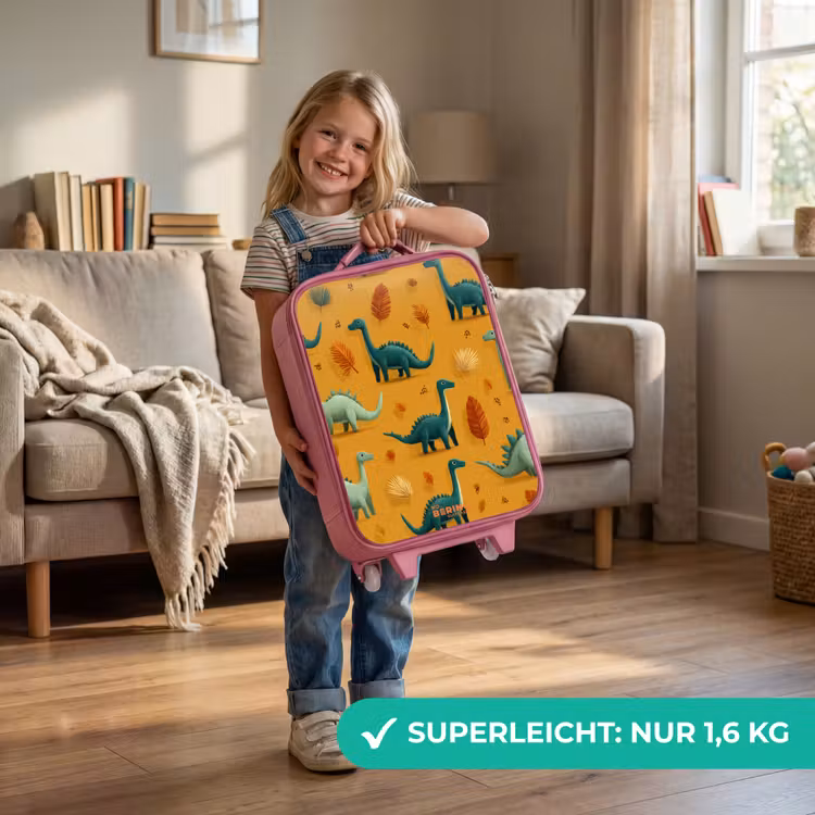 Lange nekken in herfstlandschap Kinderkoffer - Roze klein -sfeer2_DE